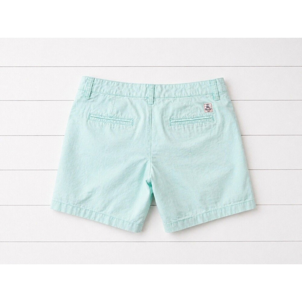 Tommy Hilfiger Womens Mint Green Cotton Shorts Size 4 Y2K Preppy Flag Mid Rise - Picture 2 of 7